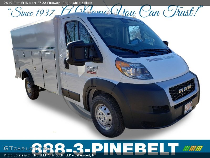 Bright White / Black 2019 Ram ProMaster 3500 Cutaway