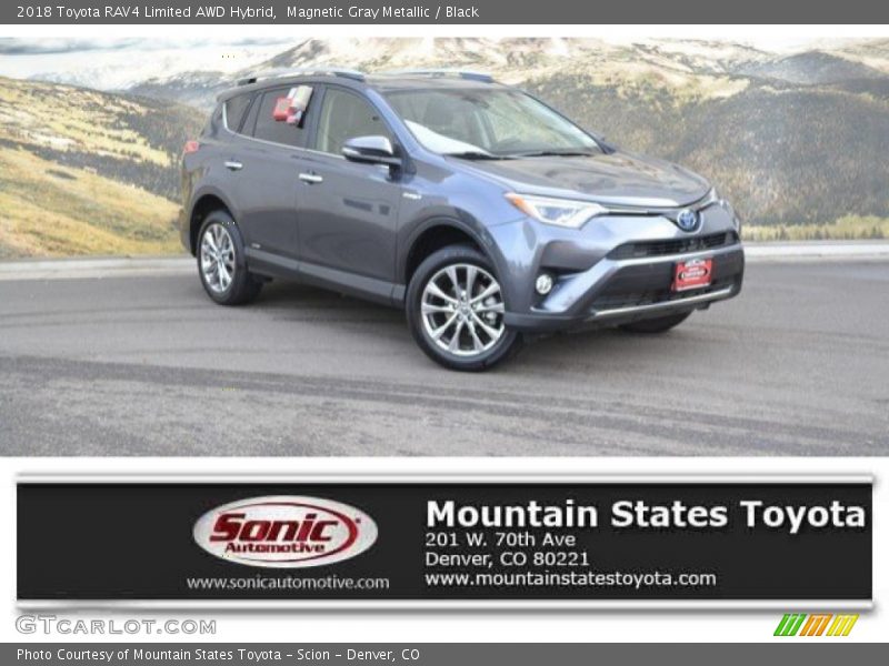 Magnetic Gray Metallic / Black 2018 Toyota RAV4 Limited AWD Hybrid
