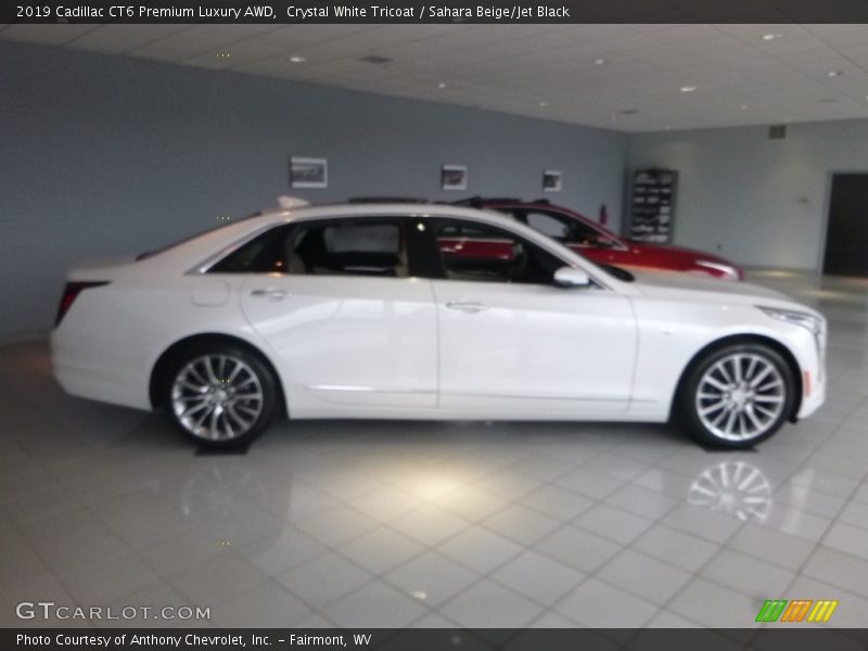 Crystal White Tricoat / Sahara Beige/Jet Black 2019 Cadillac CT6 Premium Luxury AWD
