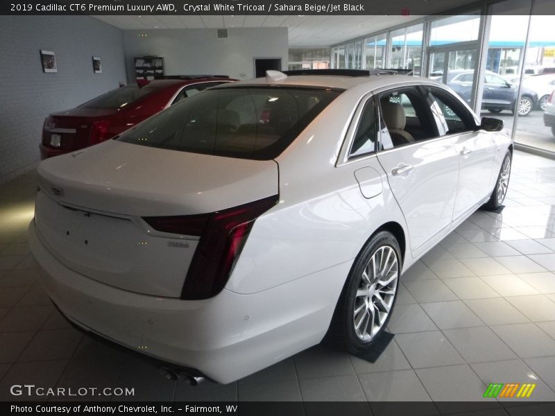 Crystal White Tricoat / Sahara Beige/Jet Black 2019 Cadillac CT6 Premium Luxury AWD