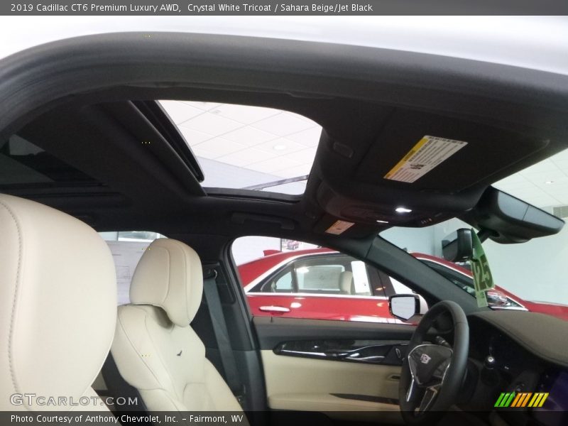 Crystal White Tricoat / Sahara Beige/Jet Black 2019 Cadillac CT6 Premium Luxury AWD