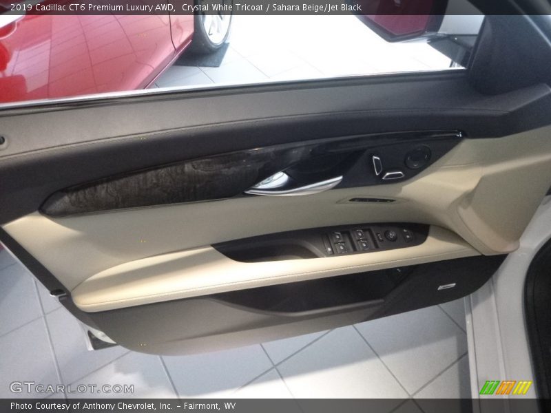 Crystal White Tricoat / Sahara Beige/Jet Black 2019 Cadillac CT6 Premium Luxury AWD