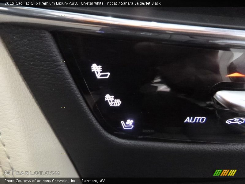 Crystal White Tricoat / Sahara Beige/Jet Black 2019 Cadillac CT6 Premium Luxury AWD