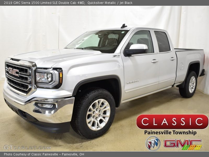 Quicksilver Metallic / Jet Black 2019 GMC Sierra 1500 Limited SLE Double Cab 4WD