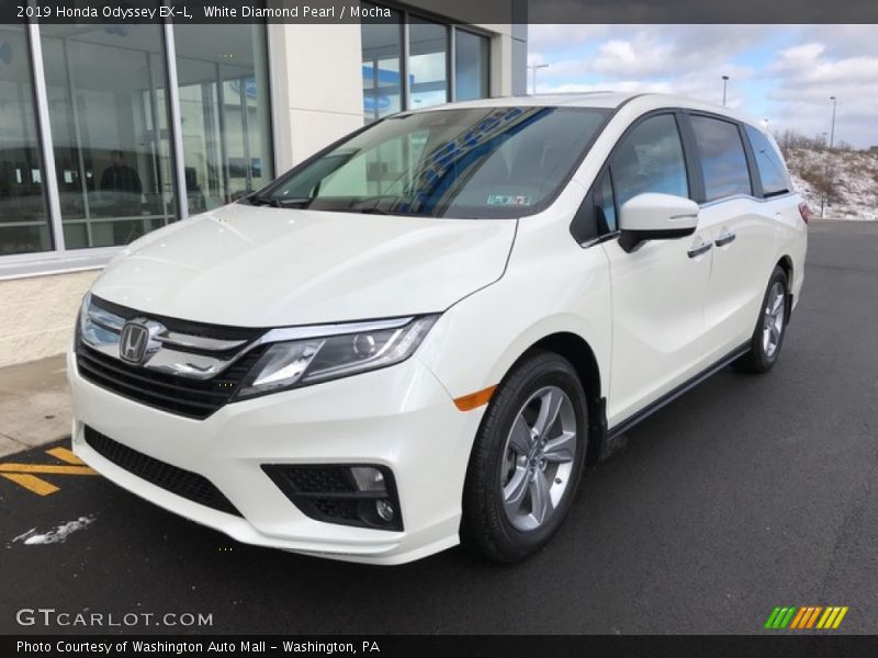 White Diamond Pearl / Mocha 2019 Honda Odyssey EX-L