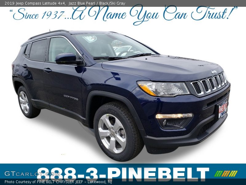 Jazz Blue Pearl / Black/Ski Gray 2019 Jeep Compass Latitude 4x4