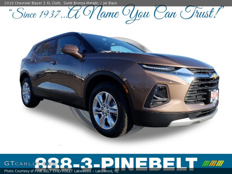 Sunlit Bronze Metallic / Jet Black 2019 Chevrolet Blazer 3.6L Cloth