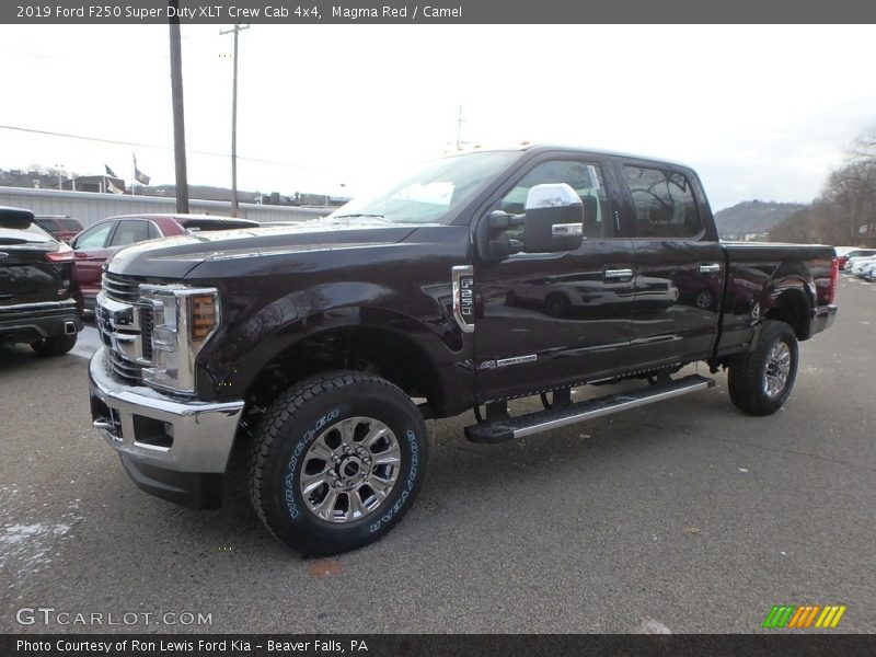 Magma Red / Camel 2019 Ford F250 Super Duty XLT Crew Cab 4x4