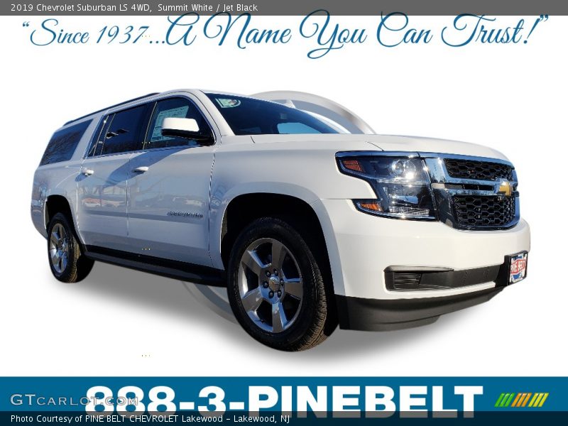 Summit White / Jet Black 2019 Chevrolet Suburban LS 4WD