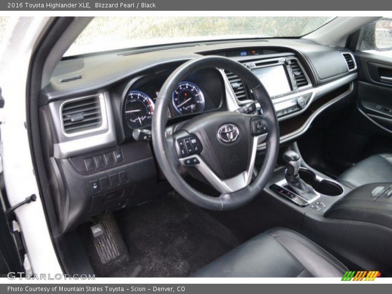 Blizzard Pearl / Black 2016 Toyota Highlander XLE