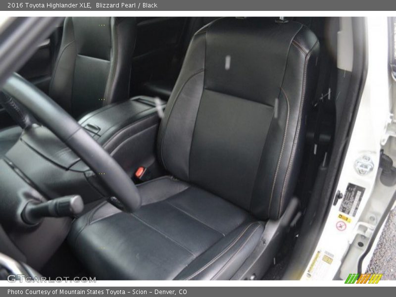 Blizzard Pearl / Black 2016 Toyota Highlander XLE