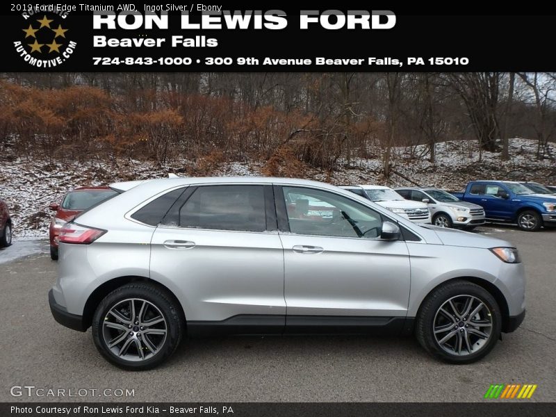 Ingot Silver / Ebony 2019 Ford Edge Titanium AWD