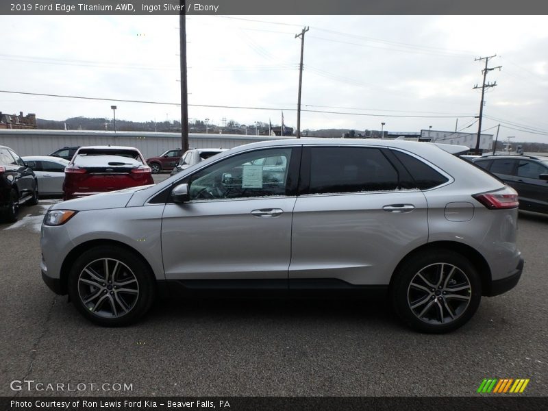Ingot Silver / Ebony 2019 Ford Edge Titanium AWD