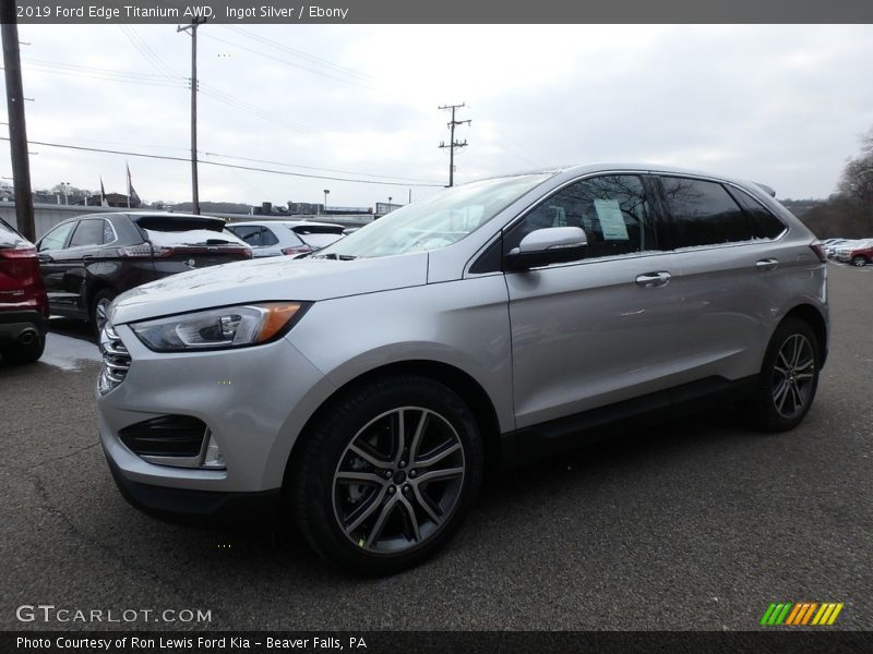 Ingot Silver / Ebony 2019 Ford Edge Titanium AWD