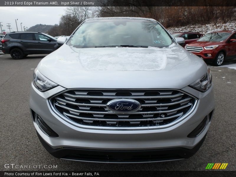 Ingot Silver / Ebony 2019 Ford Edge Titanium AWD