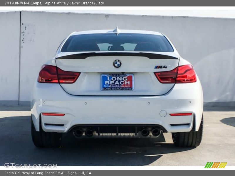 Alpine White / Sakhir Orange/Black 2019 BMW M4 Coupe