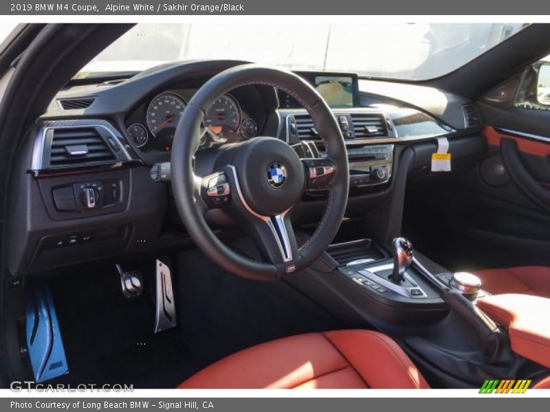 Alpine White / Sakhir Orange/Black 2019 BMW M4 Coupe