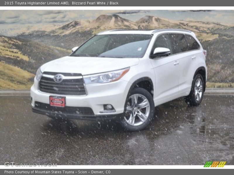 Blizzard Pearl White / Black 2015 Toyota Highlander Limited AWD