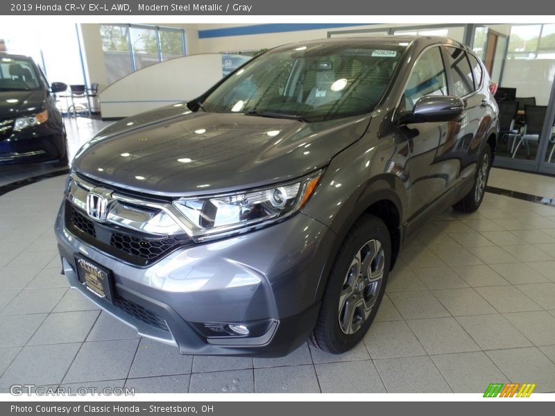Modern Steel Metallic / Gray 2019 Honda CR-V EX-L AWD
