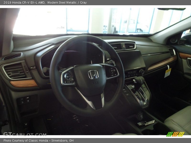 Modern Steel Metallic / Gray 2019 Honda CR-V EX-L AWD