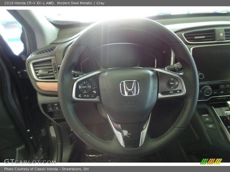 Modern Steel Metallic / Gray 2019 Honda CR-V EX-L AWD