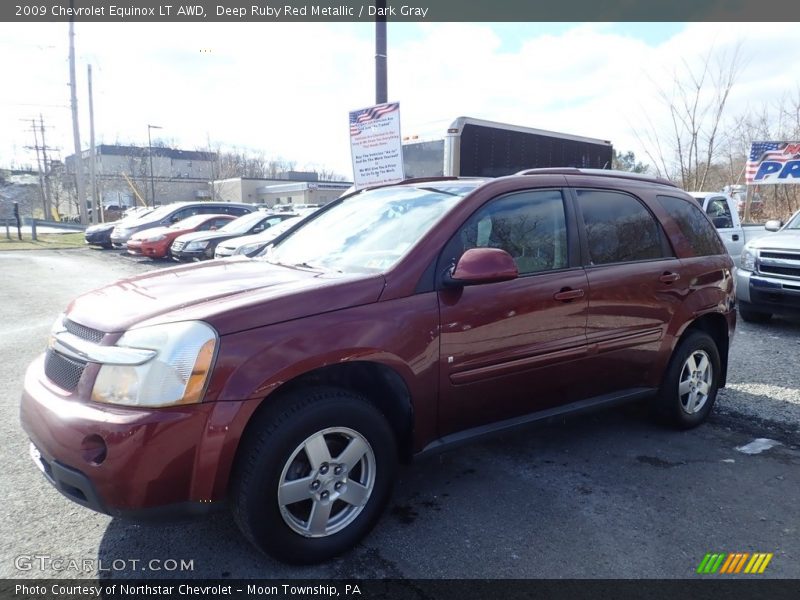 Deep Ruby Red Metallic / Dark Gray 2009 Chevrolet Equinox LT AWD