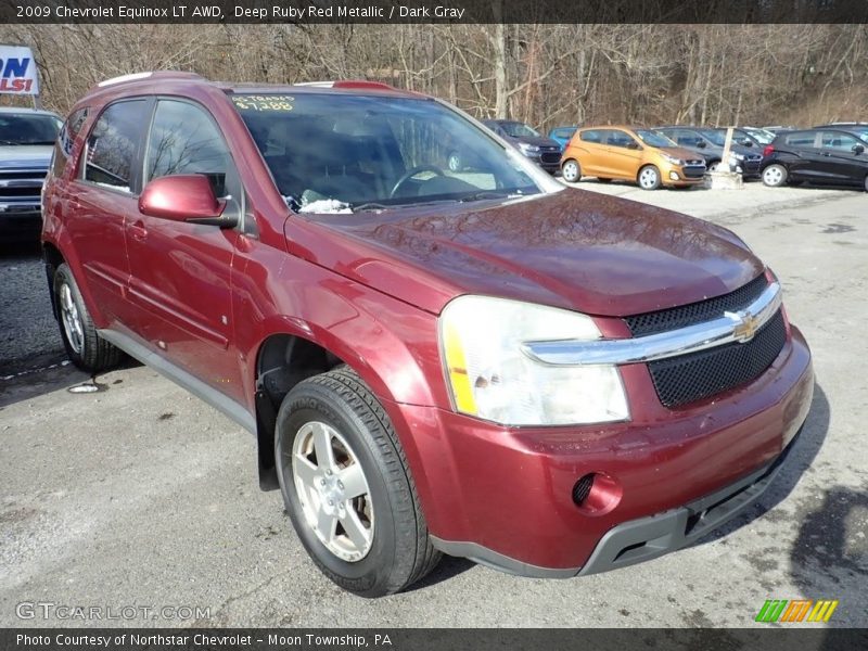 Deep Ruby Red Metallic / Dark Gray 2009 Chevrolet Equinox LT AWD