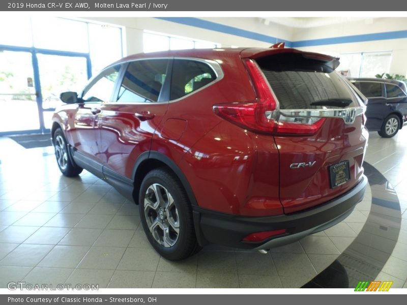 Molten Lava Pearl / Ivory 2019 Honda CR-V EX AWD