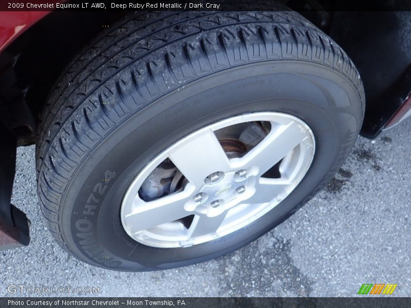 Deep Ruby Red Metallic / Dark Gray 2009 Chevrolet Equinox LT AWD