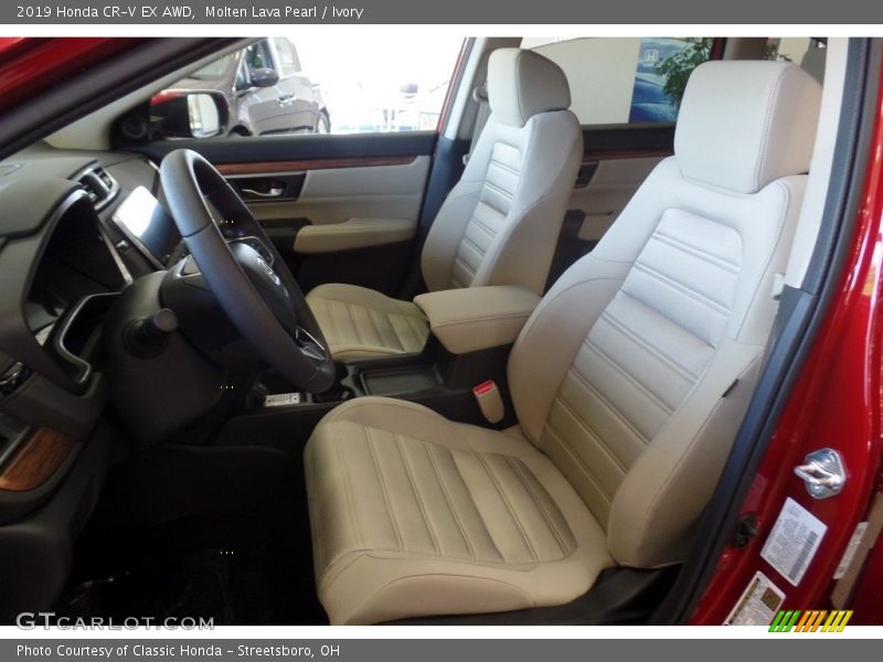 Molten Lava Pearl / Ivory 2019 Honda CR-V EX AWD
