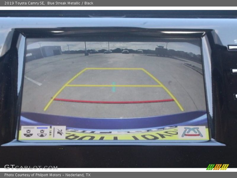 Blue Streak Metallic / Black 2019 Toyota Camry SE