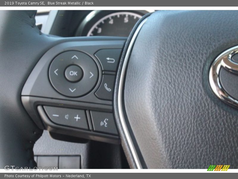 Blue Streak Metallic / Black 2019 Toyota Camry SE