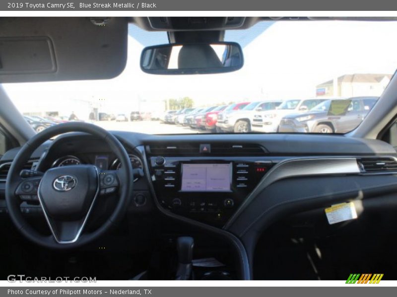 Blue Streak Metallic / Black 2019 Toyota Camry SE