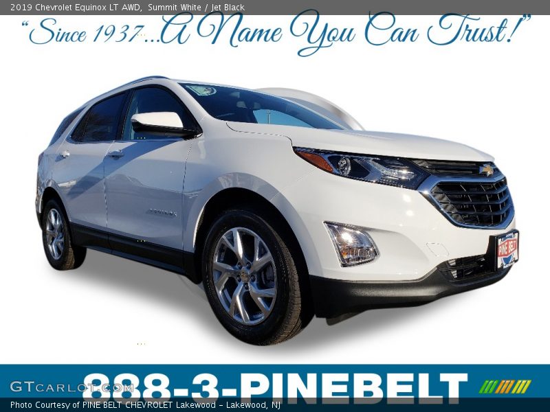 Summit White / Jet Black 2019 Chevrolet Equinox LT AWD