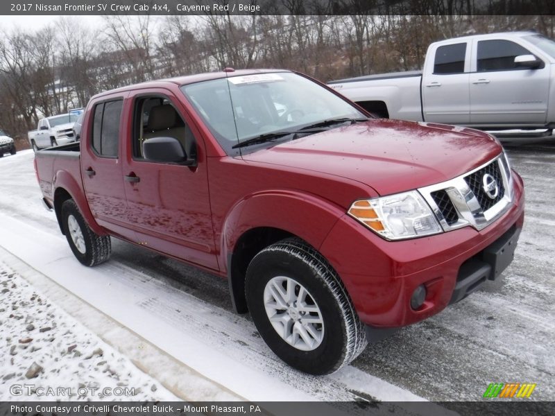 Cayenne Red / Beige 2017 Nissan Frontier SV Crew Cab 4x4