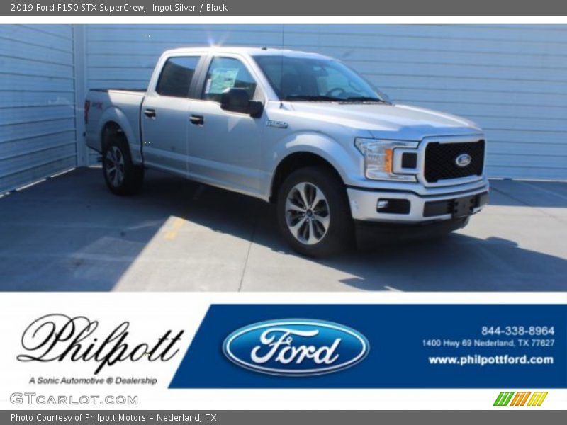 Ingot Silver / Black 2019 Ford F150 STX SuperCrew