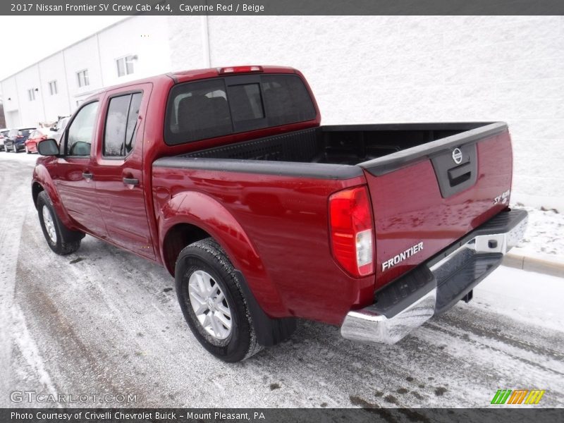 Cayenne Red / Beige 2017 Nissan Frontier SV Crew Cab 4x4