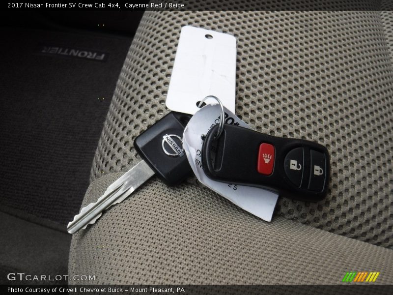 Cayenne Red / Beige 2017 Nissan Frontier SV Crew Cab 4x4