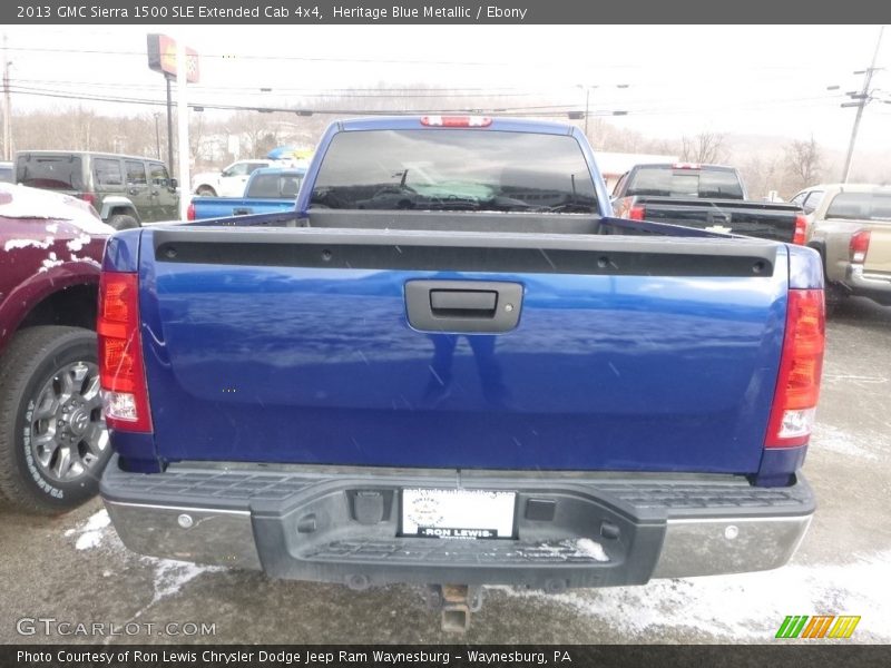 Heritage Blue Metallic / Ebony 2013 GMC Sierra 1500 SLE Extended Cab 4x4