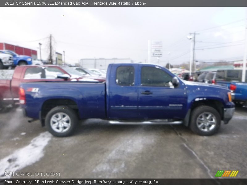 Heritage Blue Metallic / Ebony 2013 GMC Sierra 1500 SLE Extended Cab 4x4