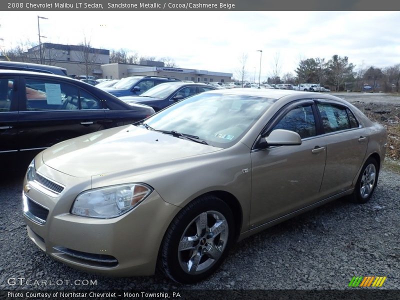 Sandstone Metallic / Cocoa/Cashmere Beige 2008 Chevrolet Malibu LT Sedan