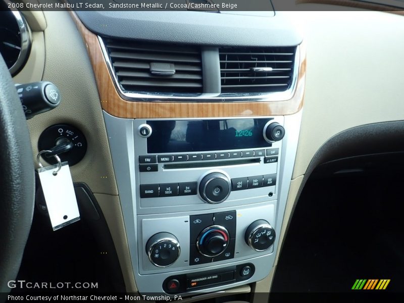 Sandstone Metallic / Cocoa/Cashmere Beige 2008 Chevrolet Malibu LT Sedan