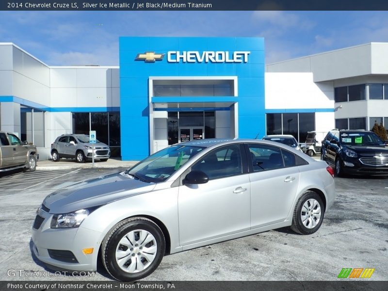 Silver Ice Metallic / Jet Black/Medium Titanium 2014 Chevrolet Cruze LS