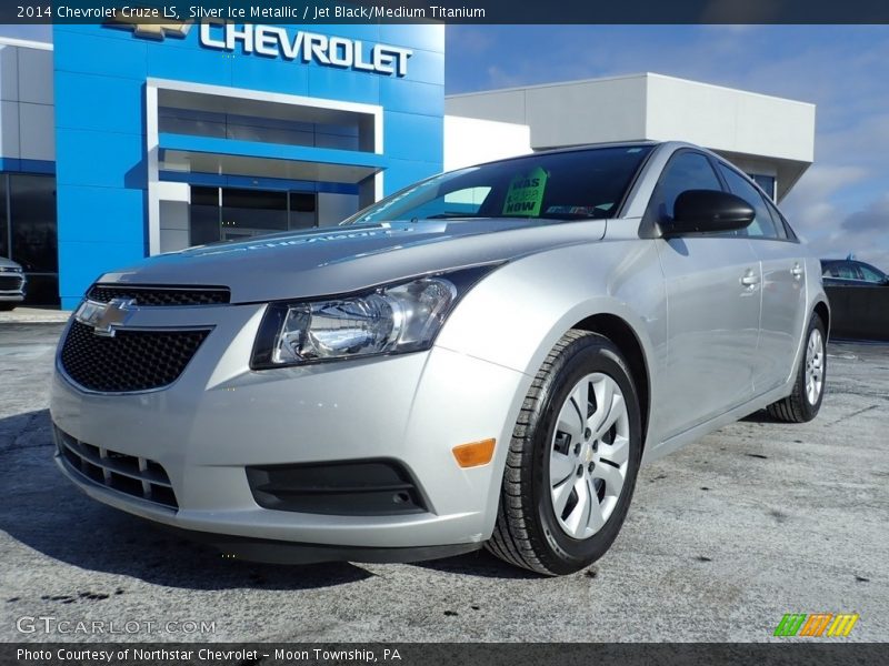Silver Ice Metallic / Jet Black/Medium Titanium 2014 Chevrolet Cruze LS