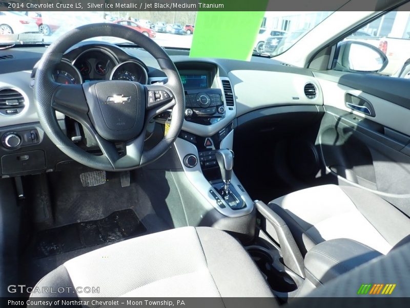 Silver Ice Metallic / Jet Black/Medium Titanium 2014 Chevrolet Cruze LS