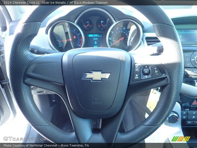 Silver Ice Metallic / Jet Black/Medium Titanium 2014 Chevrolet Cruze LS