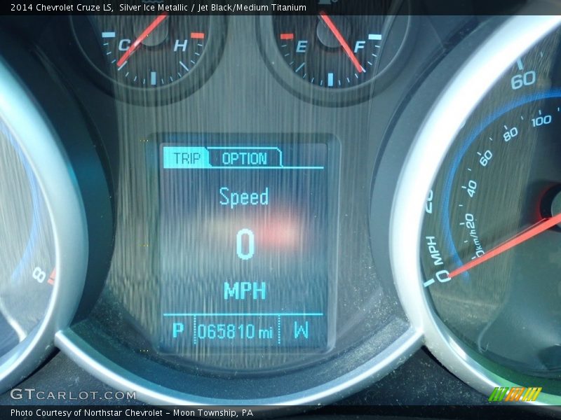 Silver Ice Metallic / Jet Black/Medium Titanium 2014 Chevrolet Cruze LS