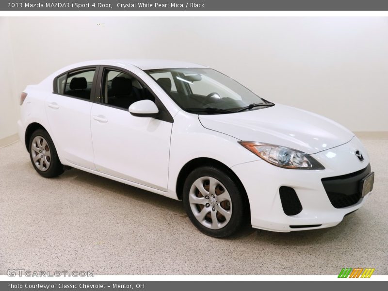 Crystal White Pearl Mica / Black 2013 Mazda MAZDA3 i Sport 4 Door