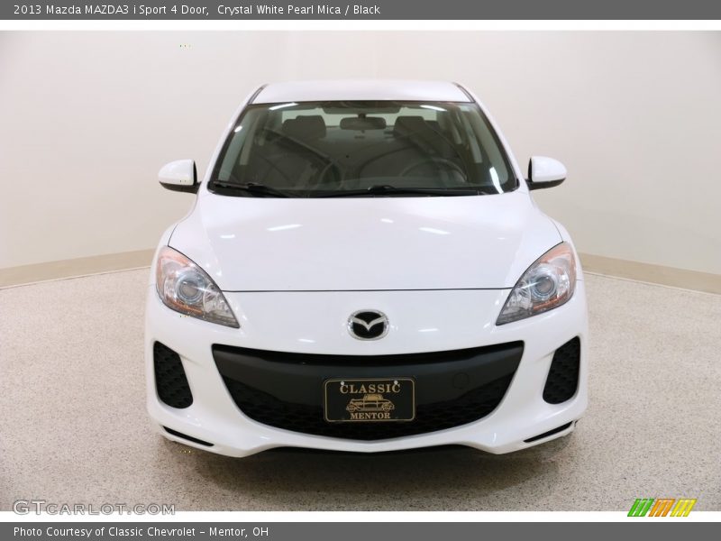 Crystal White Pearl Mica / Black 2013 Mazda MAZDA3 i Sport 4 Door