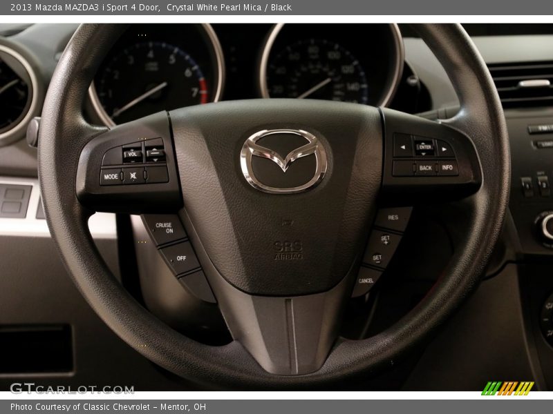 Crystal White Pearl Mica / Black 2013 Mazda MAZDA3 i Sport 4 Door